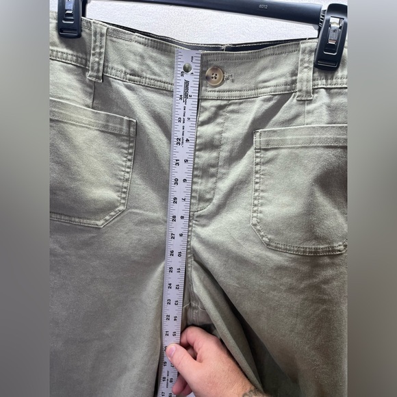 Lane Bryant Wide Leg Crop Pants Womens 16W Plus Stretch Green Office 2451 - Picture 5 of 9